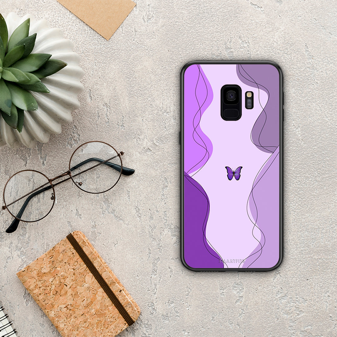 Purple Mariposa - Samsung Galaxy S9 θήκη