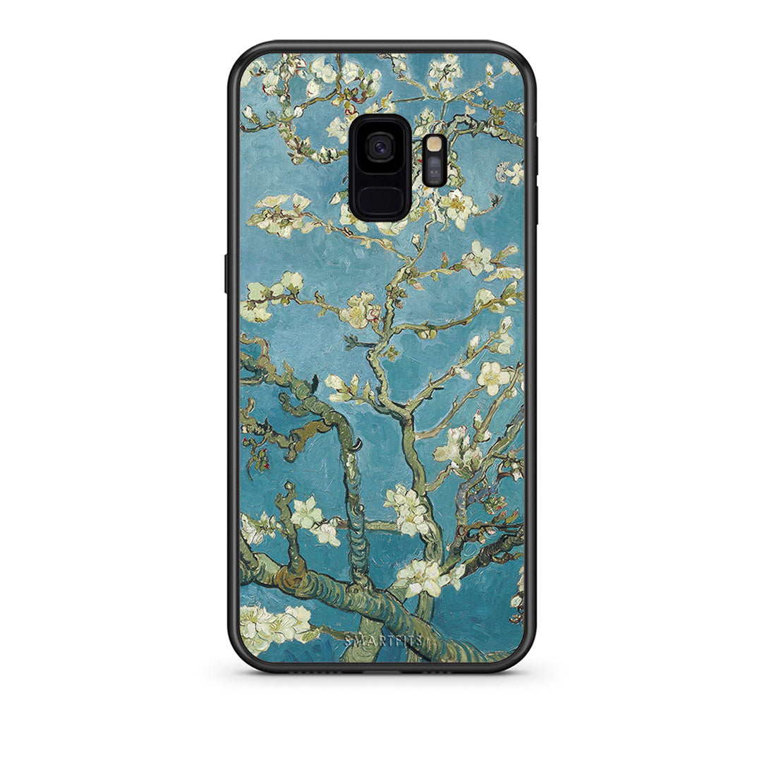 samsung s9 White Blossoms θήκη από τη Smartfits με σχέδιο στο πίσω μέρος και μαύρο περίβλημα | Smartphone case with colorful back and black bezels by Smartfits