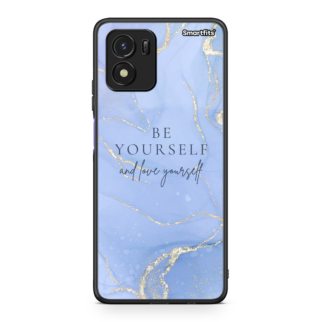 Vivo Y01 / Y15s Be Yourself θήκη από τη Smartfits με σχέδιο στο πίσω μέρος και μαύρο περίβλημα | Smartphone case with colorful back and black bezels by Smartfits