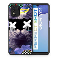 Thumbnail for Θήκη Vivo Y01 / Y15s Cat Collage από τη Smartfits με σχέδιο στο πίσω μέρος και μαύρο περίβλημα | Vivo Y01 / Y15s Cat Collage case with colorful back and black bezels