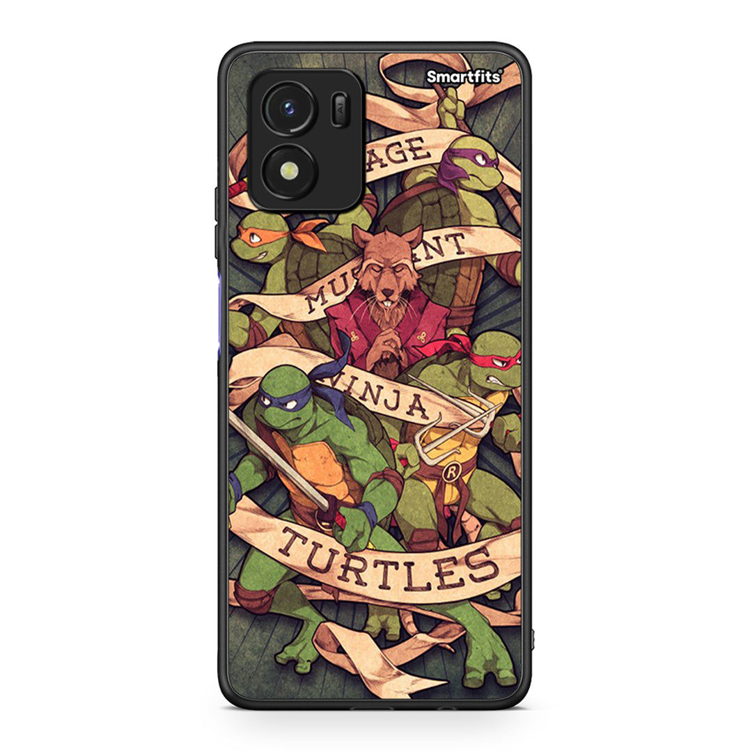 Vivo Y01 / Y15s Ninja Turtles θήκη από τη Smartfits με σχέδιο στο πίσω μέρος και μαύρο περίβλημα | Smartphone case with colorful back and black bezels by Smartfits