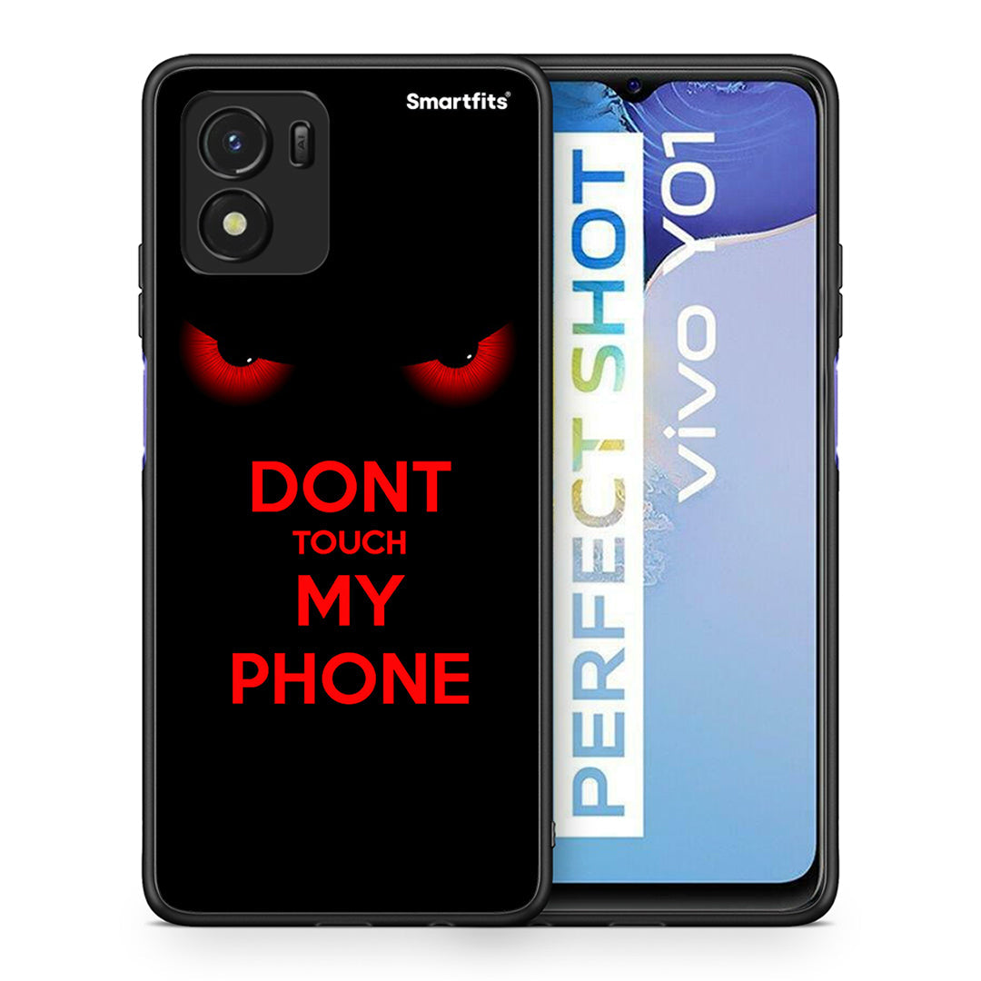 Θήκη Vivo Y01 / Y15s Touch My Phone από τη Smartfits με σχέδιο στο πίσω μέρος και μαύρο περίβλημα | Vivo Y01 / Y15s Touch My Phone case with colorful back and black bezels