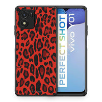 Thumbnail for Θήκη Vivo Y01 / Y15s Red Leopard Animal από τη Smartfits με σχέδιο στο πίσω μέρος και μαύρο περίβλημα | Vivo Y01 / Y15s Red Leopard Animal case with colorful back and black bezels