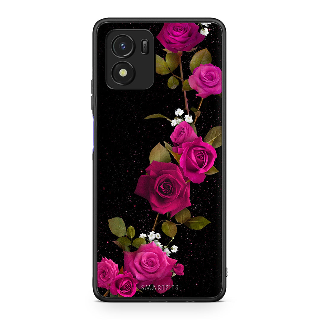 4 - Vivo Y01 / Y15s Red Roses Flower case, cover, bumper