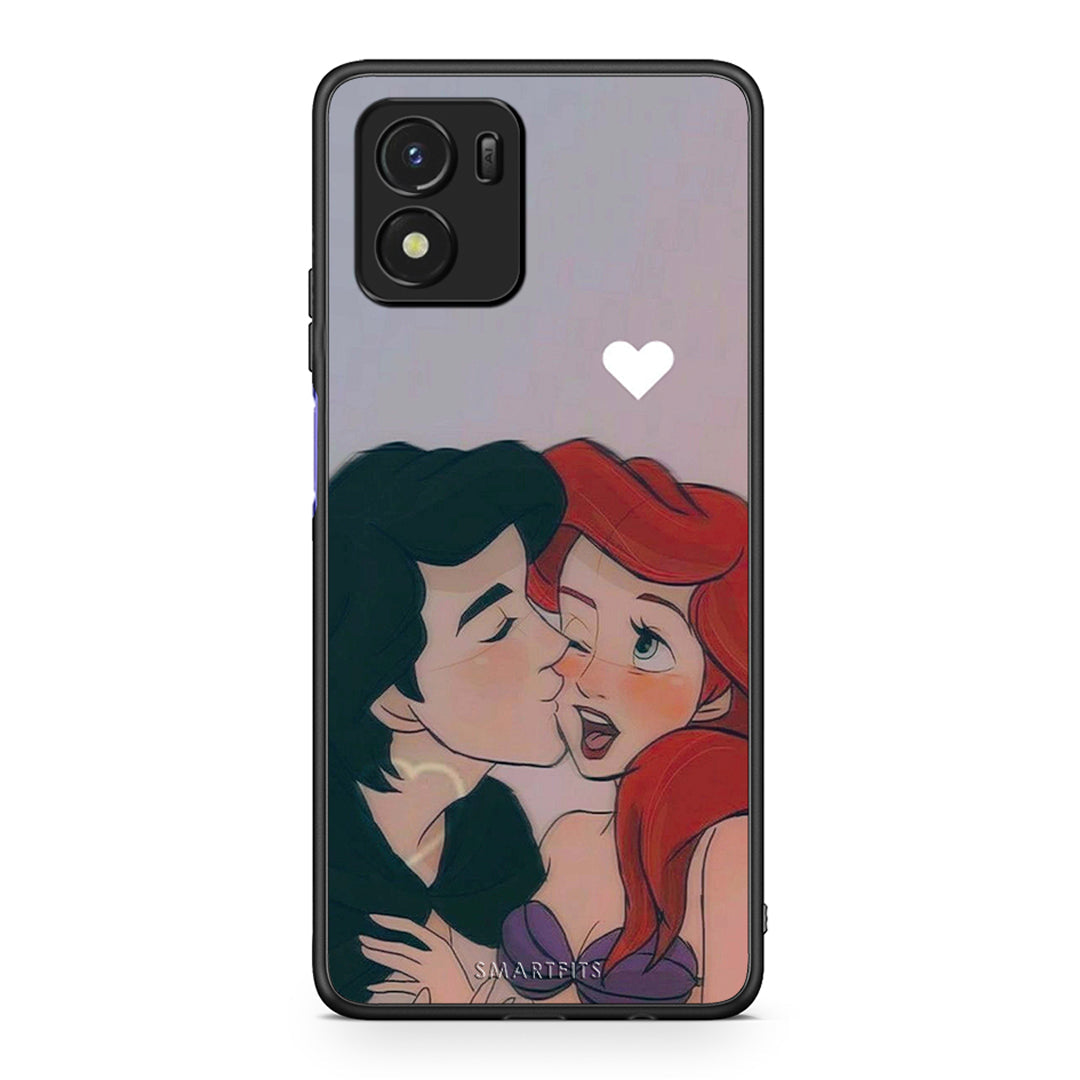 Vivo Y01 / Y15s Mermaid Love Θήκη Αγίου Βαλεντίνου από τη Smartfits με σχέδιο στο πίσω μέρος και μαύρο περίβλημα | Smartphone case with colorful back and black bezels by Smartfits
