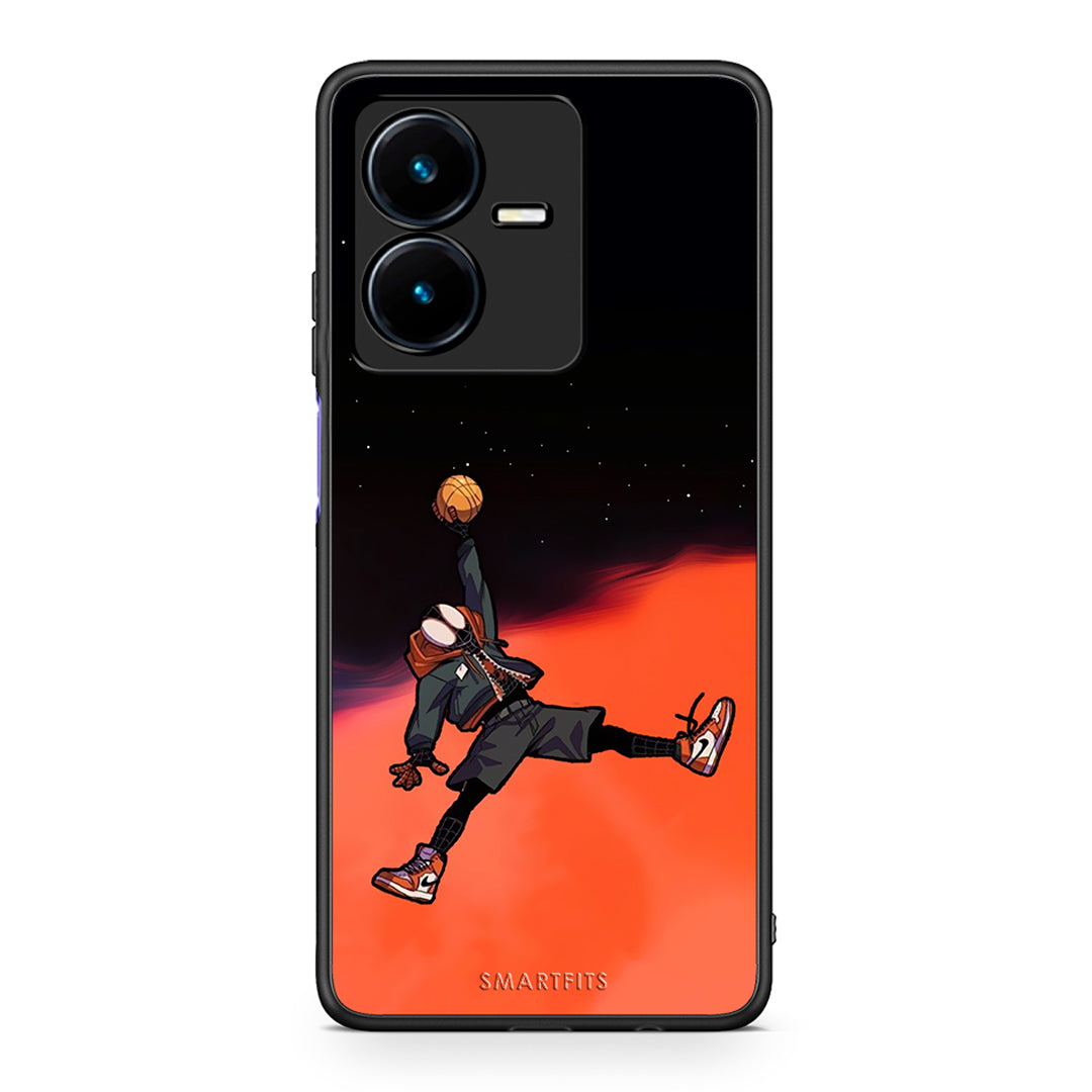 Vivo Y22s Basketball Hero θήκη από τη Smartfits με σχέδιο στο πίσω μέρος και μαύρο περίβλημα | Smartphone case with colorful back and black bezels by Smartfits