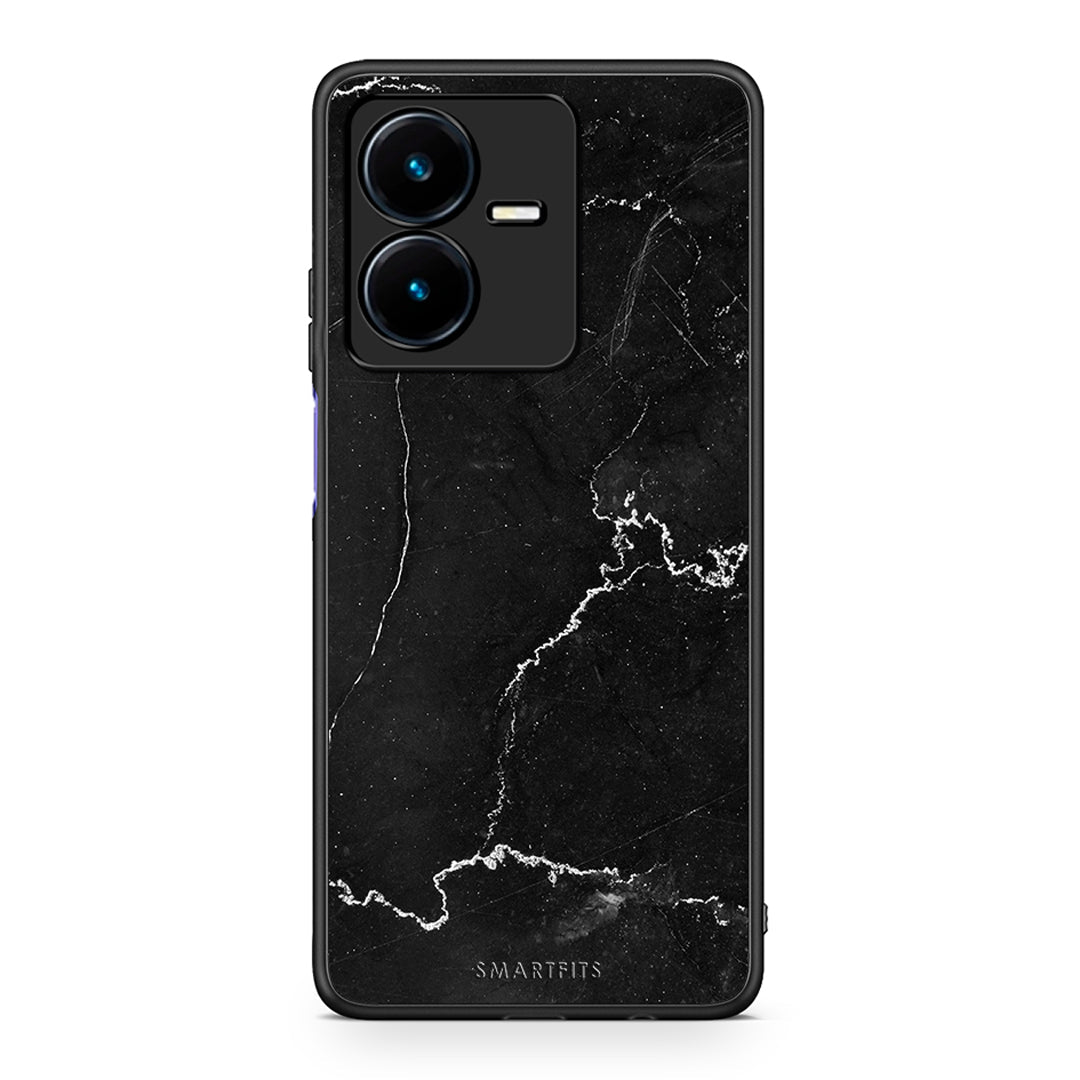 1 - Vivo Y22s black marble case, cover, bumper