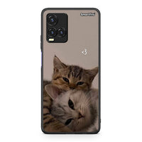 Thumbnail for Vivo Y33s / Y21s / Y21 Cats In Love θήκη από τη Smartfits με σχέδιο στο πίσω μέρος και μαύρο περίβλημα | Smartphone case with colorful back and black bezels by Smartfits