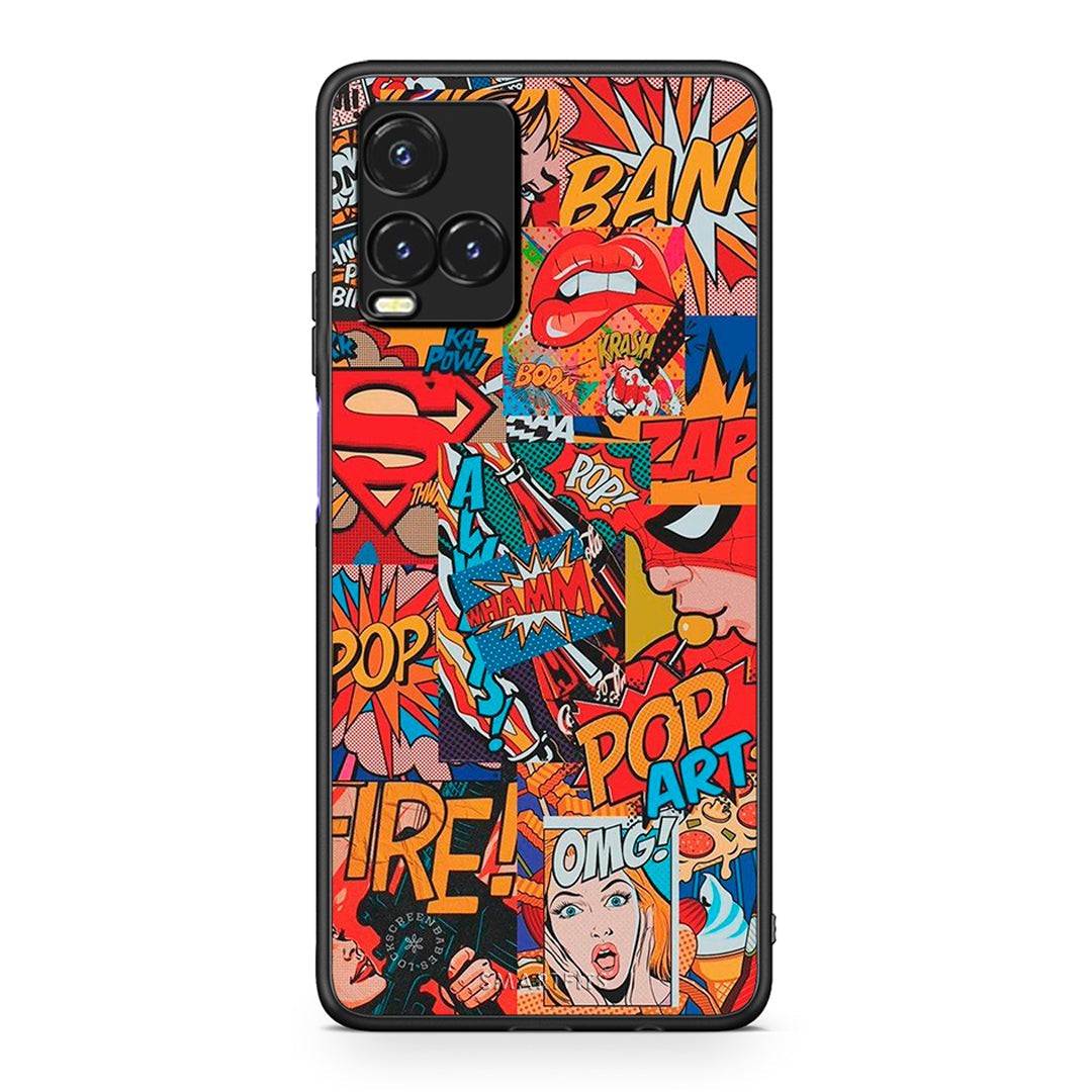 Vivo Y33s / Y21s / Y21 PopArt OMG θήκη από τη Smartfits με σχέδιο στο πίσω μέρος και μαύρο περίβλημα | Smartphone case with colorful back and black bezels by Smartfits