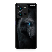 Thumbnail for Vivo Y35 5G Dark Wolf θήκη από τη Smartfits με σχέδιο στο πίσω μέρος και μαύρο περίβλημα | Smartphone case with colorful back and black bezels by Smartfits