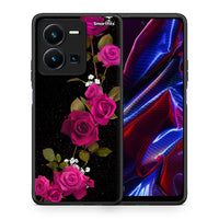 Thumbnail for Θήκη Vivo Y35 5G Red Roses Flower από τη Smartfits με σχέδιο στο πίσω μέρος και μαύρο περίβλημα | Vivo Y35 5G Red Roses Flower case with colorful back and black bezels