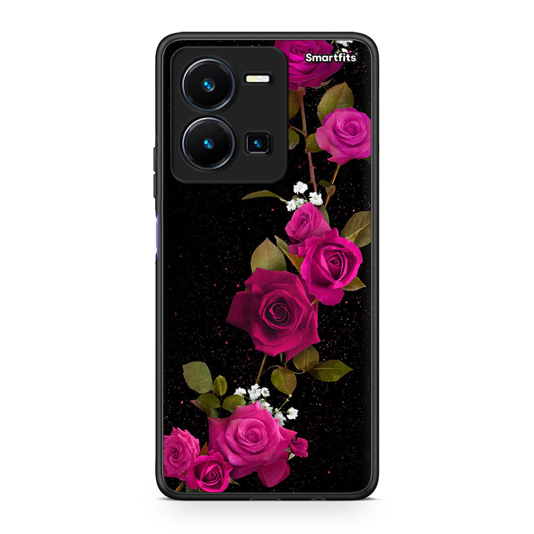 4 - Vivo Y35 5G Red Roses Flower case, cover, bumper