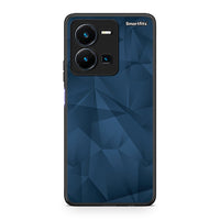 Thumbnail for 39 - Vivo Y35 5G Blue Abstract Geometric case, cover, bumper