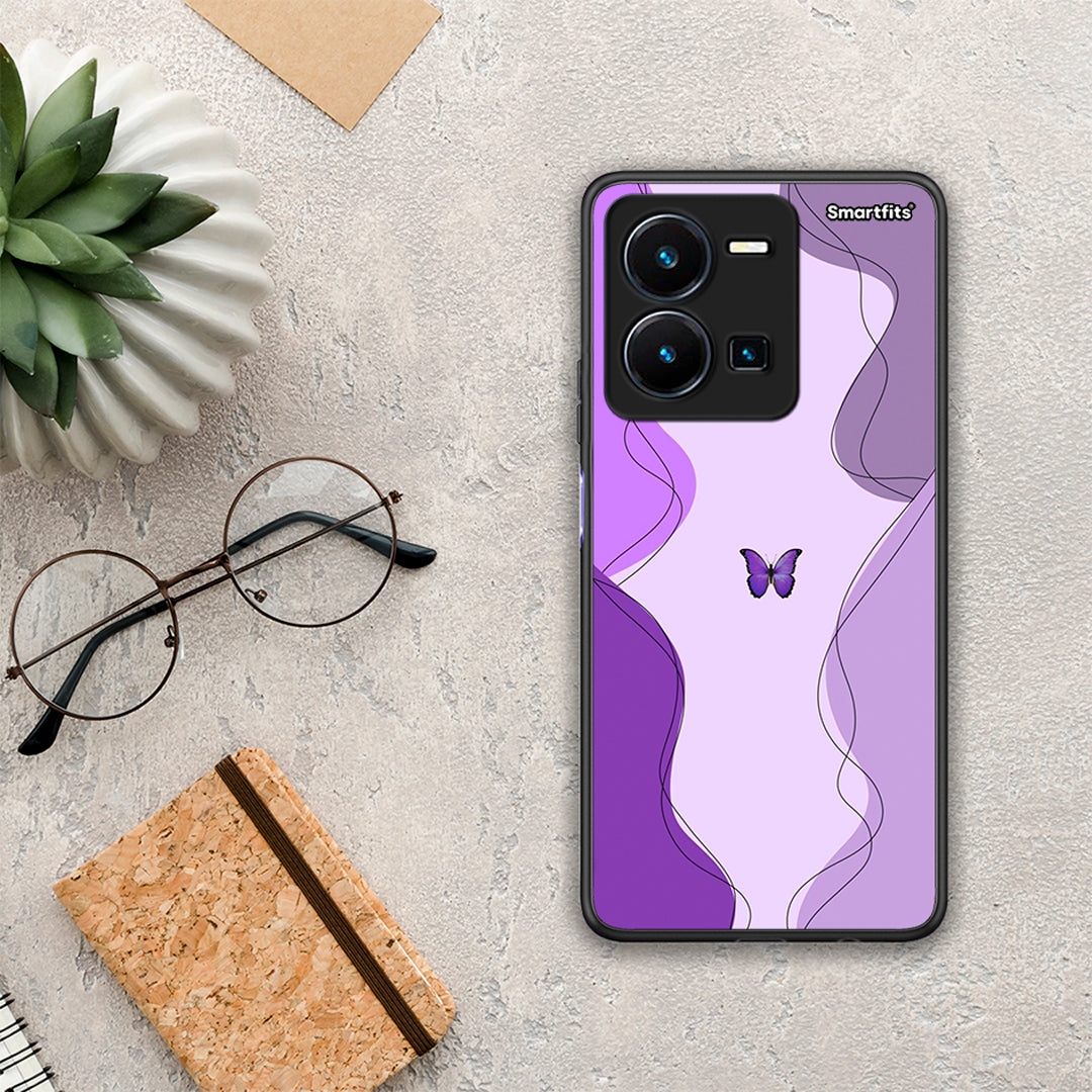 Purple Mariposa - Vivo Y35 5G θήκη