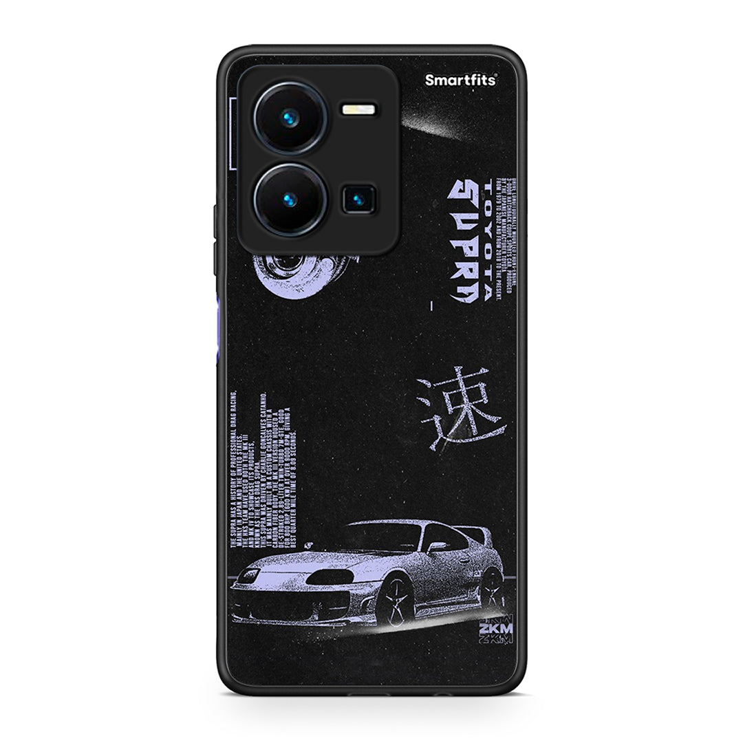Vivo Y35 5G Tokyo Drift Θήκη Αγίου Βαλεντίνου από τη Smartfits με σχέδιο στο πίσω μέρος και μαύρο περίβλημα | Smartphone case with colorful back and black bezels by Smartfits