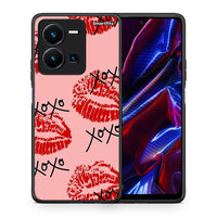 Thumbnail for Θήκη Vivo Y35 5G XOXO Lips από τη Smartfits με σχέδιο στο πίσω μέρος και μαύρο περίβλημα | Vivo Y35 5G XOXO Lips case with colorful back and black bezels