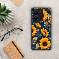 Thumbnail for Θήκη Vivo Y35 Autumn Sunflowers από τη Smartfits με σχέδιο στο πίσω μέρος και μαύρο περίβλημα | Vivo Y35 Autumn Sunflowers Case with Colorful Back and Black Bezels