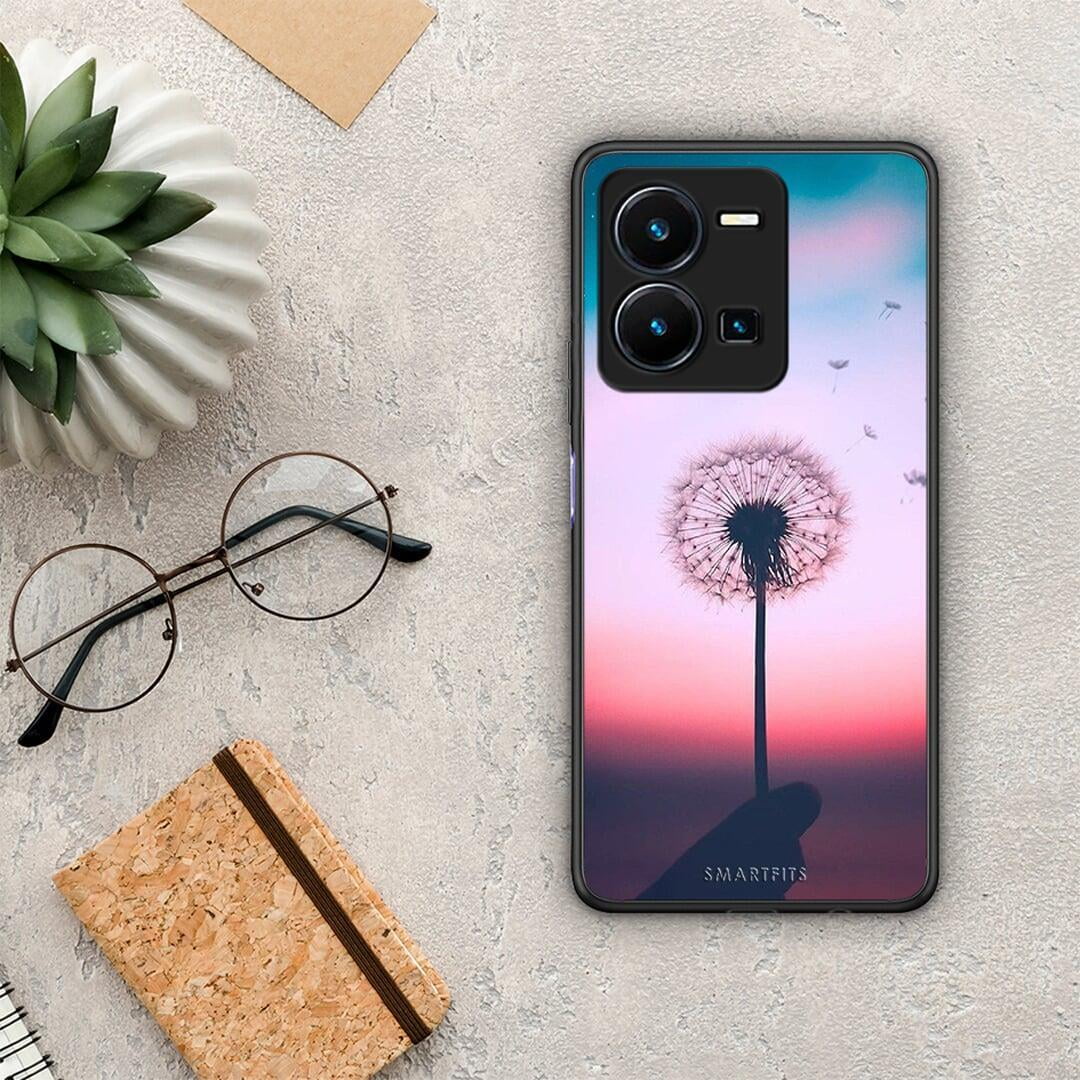 Θήκη Vivo Y35 Boho Wish από τη Smartfits με σχέδιο στο πίσω μέρος και μαύρο περίβλημα | Vivo Y35 Boho Wish Case with Colorful Back and Black Bezels