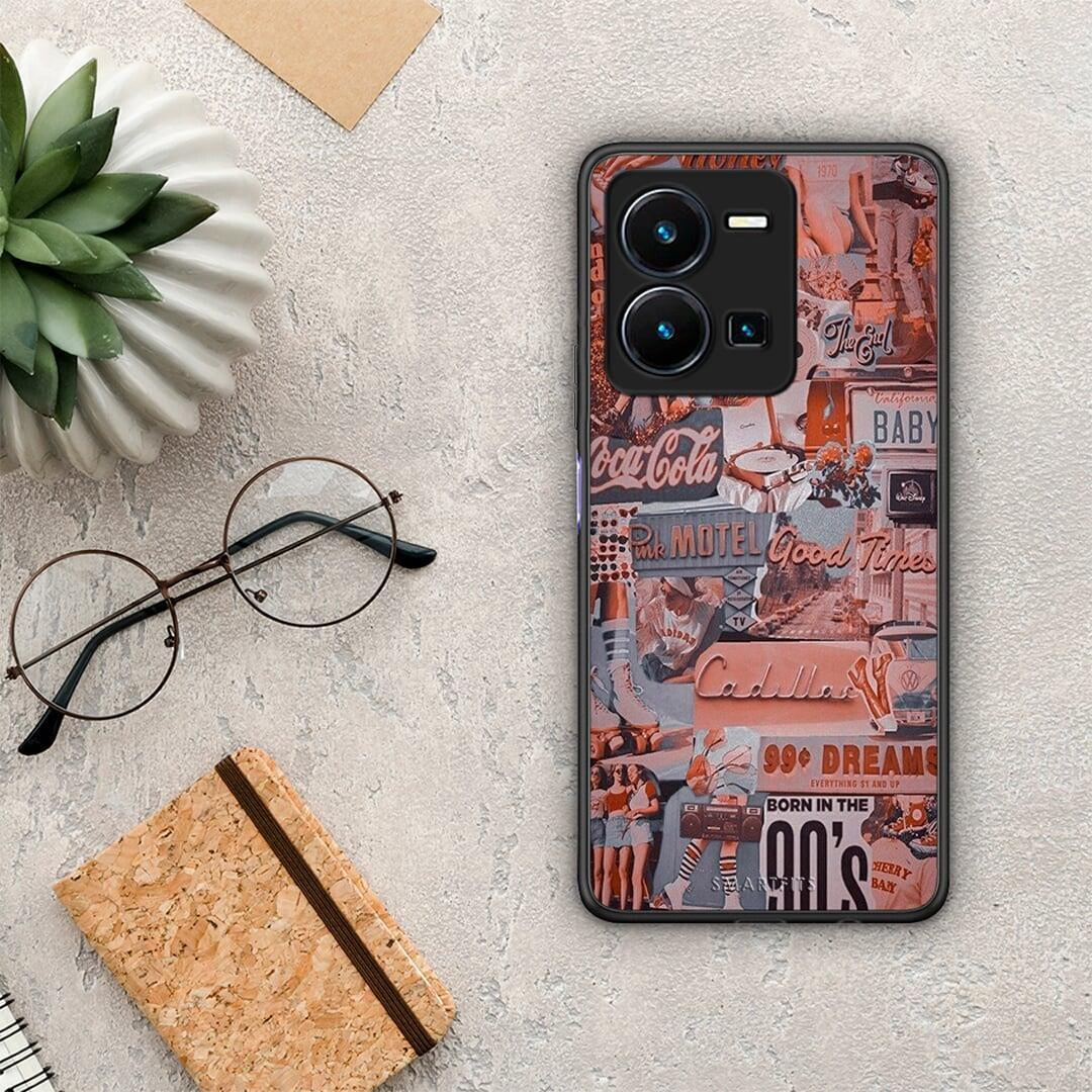 Θήκη Vivo Y35 Born In 90s από τη Smartfits με σχέδιο στο πίσω μέρος και μαύρο περίβλημα | Vivo Y35 Born In 90s Case with Colorful Back and Black Bezels