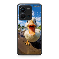 Thumbnail for Θήκη Vivo Y35 Duck Face από τη Smartfits με σχέδιο στο πίσω μέρος και μαύρο περίβλημα | Vivo Y35 Duck Face Case with Colorful Back and Black Bezels