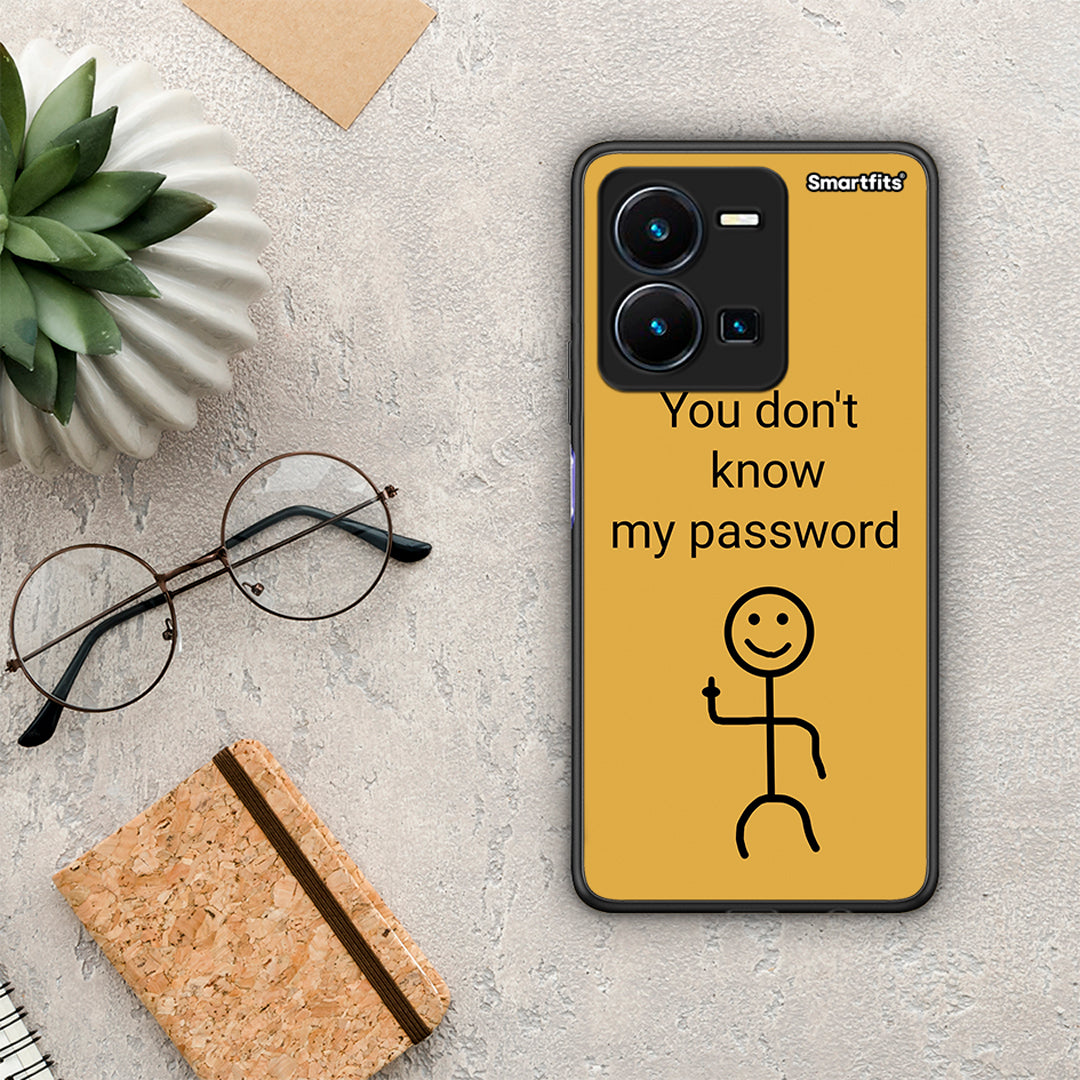 Θήκη Vivo Y35 My Password από τη Smartfits με σχέδιο στο πίσω μέρος και μαύρο περίβλημα | Vivo Y35 My Password Case with Colorful Back and Black Bezels