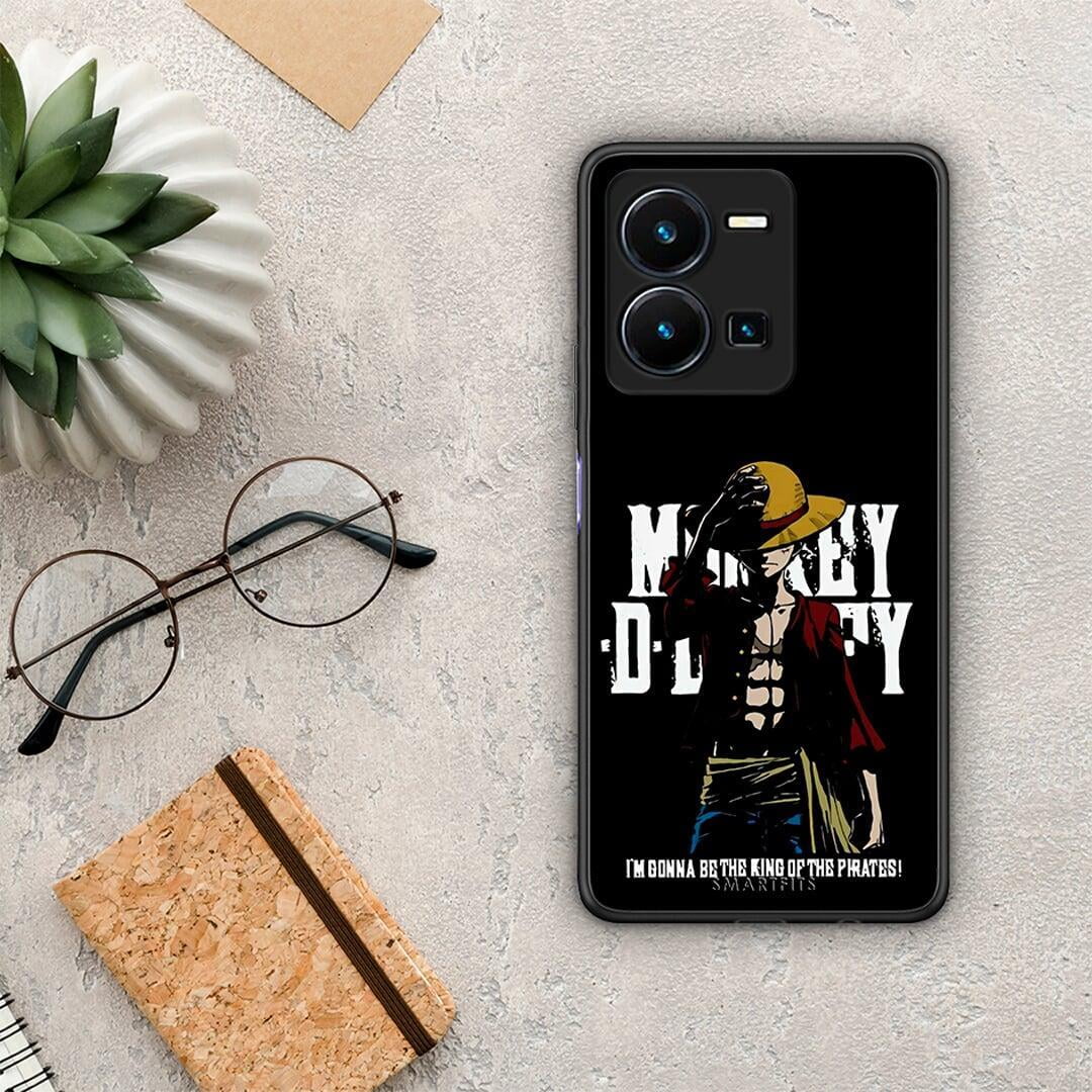 Θήκη Vivo Y35 Pirate King από τη Smartfits με σχέδιο στο πίσω μέρος και μαύρο περίβλημα | Vivo Y35 Pirate King Case with Colorful Back and Black Bezels