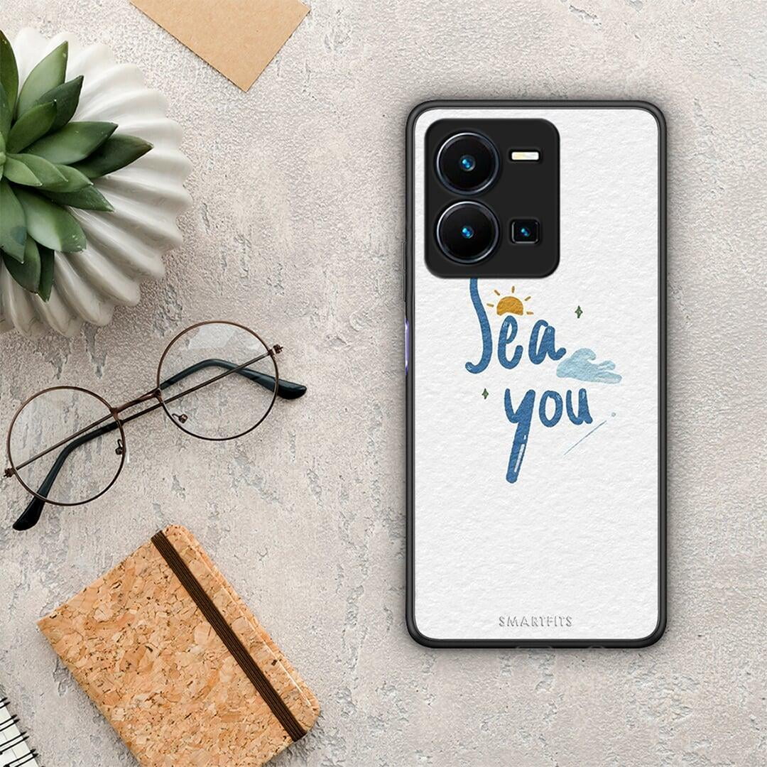 Θήκη Vivo Y35 Sea You από τη Smartfits με σχέδιο στο πίσω μέρος και μαύρο περίβλημα | Vivo Y35 Sea You Case with Colorful Back and Black Bezels