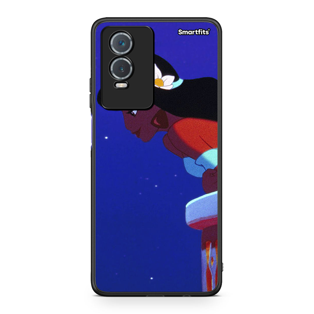 Vivo Y76 5G / Y76s / Y74s Alladin And Jasmine Love 2 θήκη από τη Smartfits με σχέδιο στο πίσω μέρος και μαύρο περίβλημα | Smartphone case with colorful back and black bezels by Smartfits