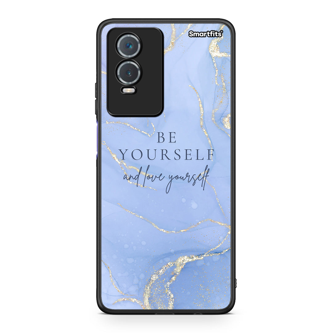 Vivo Y76 5G / Y76s / Y74s Be Yourself θήκη από τη Smartfits με σχέδιο στο πίσω μέρος και μαύρο περίβλημα | Smartphone case with colorful back and black bezels by Smartfits