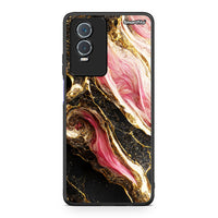 Thumbnail for Vivo Y76 5G / Y76s / Y74s Glamorous Pink Marble θήκη από τη Smartfits με σχέδιο στο πίσω μέρος και μαύρο περίβλημα | Smartphone case with colorful back and black bezels by Smartfits