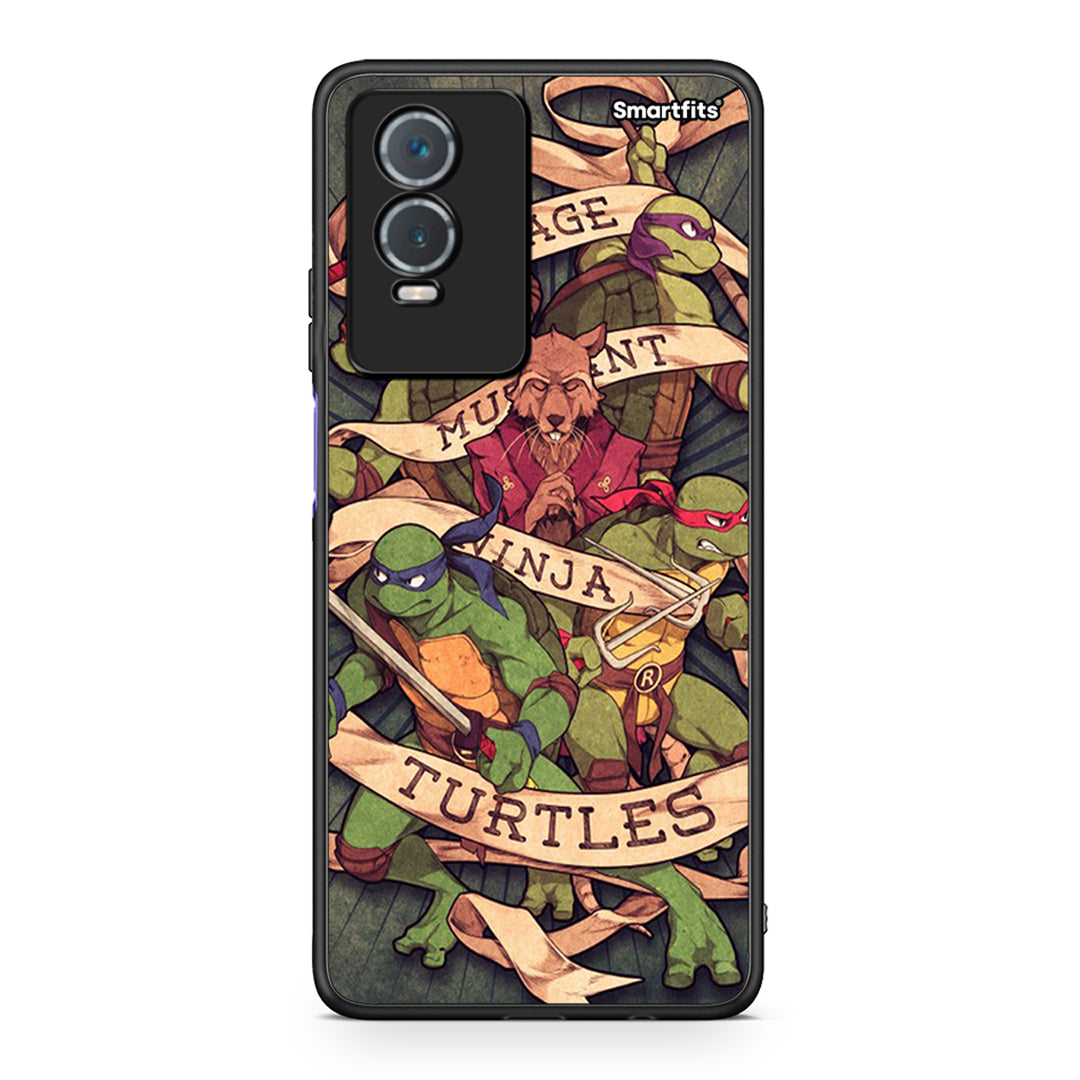 Vivo Y76 5G / Y76s / Y74s Ninja Turtles θήκη από τη Smartfits με σχέδιο στο πίσω μέρος και μαύρο περίβλημα | Smartphone case with colorful back and black bezels by Smartfits