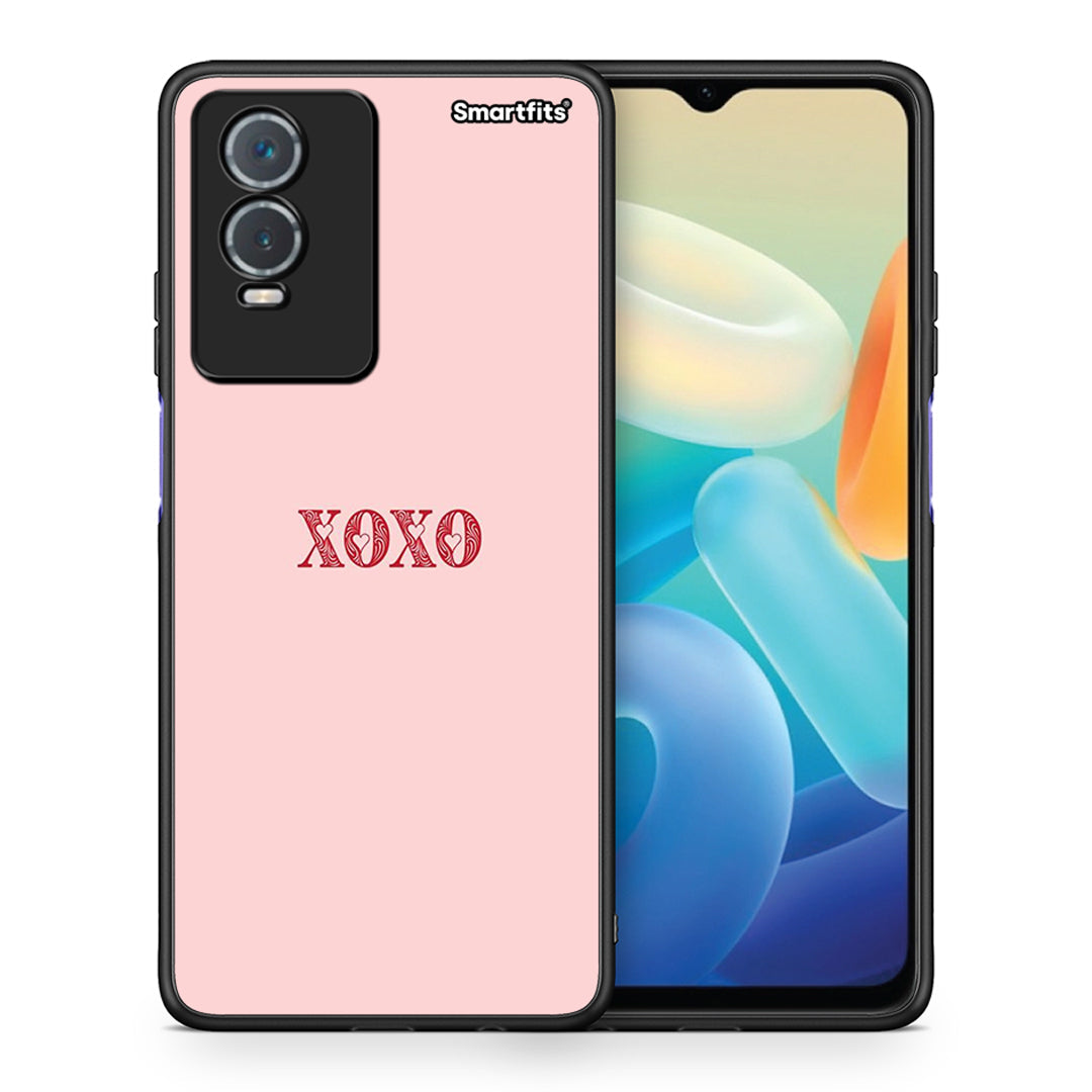 Θήκη Vivo Y76 5G / Y76s / Y74s XOXO Love από τη Smartfits με σχέδιο στο πίσω μέρος και μαύρο περίβλημα | Vivo Y76 5G / Y76s / Y74s XOXO Love case with colorful back and black bezels