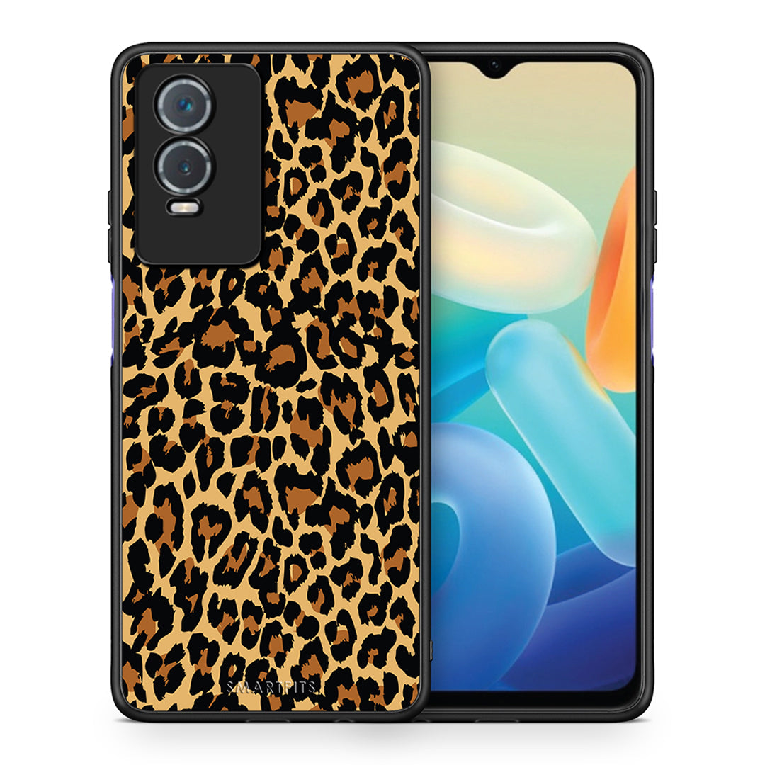 Θήκη Vivo Y76 5G / Y76s / Y74s Leopard Animal από τη Smartfits με σχέδιο στο πίσω μέρος και μαύρο περίβλημα | Vivo Y76 5G / Y76s / Y74s Leopard Animal case with colorful back and black bezels