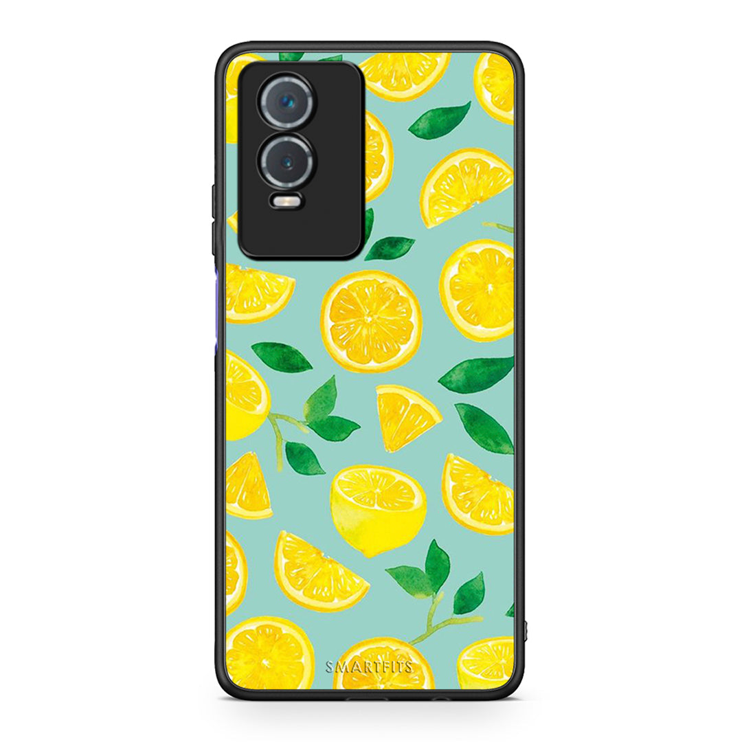 Vivo Y76 5G / Y76s / Y74s Lemons θήκη από τη Smartfits με σχέδιο στο πίσω μέρος και μαύρο περίβλημα | Smartphone case with colorful back and black bezels by Smartfits