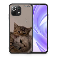 Thumbnail for Θήκη Xiaomi 11 Lite / Mi 11 Lite Cats In Love από τη Smartfits με σχέδιο στο πίσω μέρος και μαύρο περίβλημα | Xiaomi 11 Lite / Mi 11 Lite Cats In Love case with colorful back and black bezels