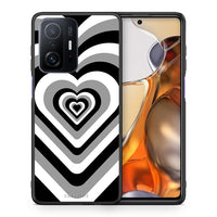 Thumbnail for Θήκη Xiaomi 11T/11T Pro Black Hearts από τη Smartfits με σχέδιο στο πίσω μέρος και μαύρο περίβλημα | Xiaomi 11T/11T Pro Black Hearts case with colorful back and black bezels