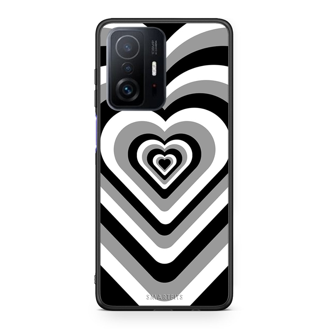 Xiaomi 11T/11T Pro Black Hearts θήκη από τη Smartfits με σχέδιο στο πίσω μέρος και μαύρο περίβλημα | Smartphone case with colorful back and black bezels by Smartfits