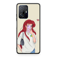 Thumbnail for Xiaomi 11T / 11T Pro Walking Mermaid Θήκη από τη Smartfits με σχέδιο στο πίσω μέρος και μαύρο περίβλημα | Smartphone case with colorful back and black bezels by Smartfits