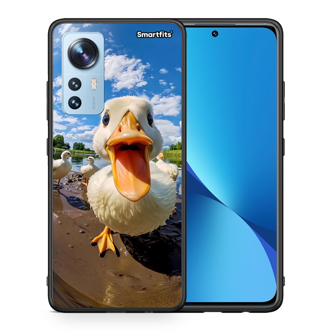 Θήκη Xiaomi 12/12X 5G Duck Face από τη Smartfits με σχέδιο στο πίσω μέρος και μαύρο περίβλημα | Xiaomi 12/12X 5G Duck Face case with colorful back and black bezels