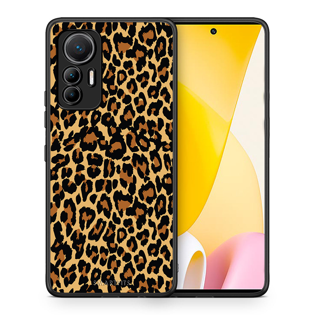 Θήκη Xiaomi 12 Lite 5G Leopard Animal από τη Smartfits με σχέδιο στο πίσω μέρος και μαύρο περίβλημα | Xiaomi 12 Lite 5G Leopard Animal case with colorful back and black bezels