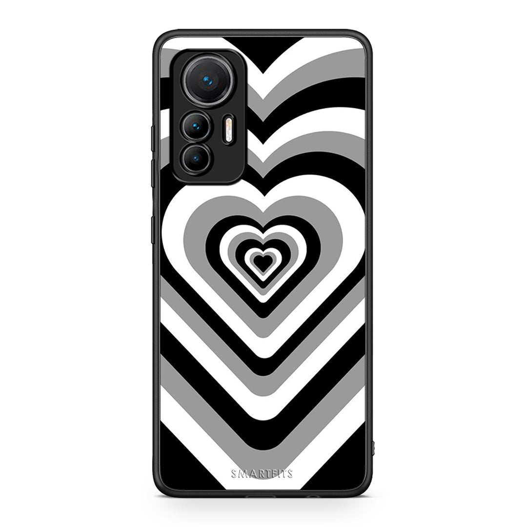 Xiaomi 12 Lite 5G Black Hearts θήκη από τη Smartfits με σχέδιο στο πίσω μέρος και μαύρο περίβλημα | Smartphone case with colorful back and black bezels by Smartfits
