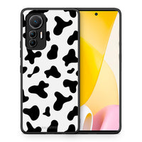 Thumbnail for Θήκη Xiaomi 12 Lite 5G Cow Print από τη Smartfits με σχέδιο στο πίσω μέρος και μαύρο περίβλημα | Xiaomi 12 Lite 5G Cow Print case with colorful back and black bezels