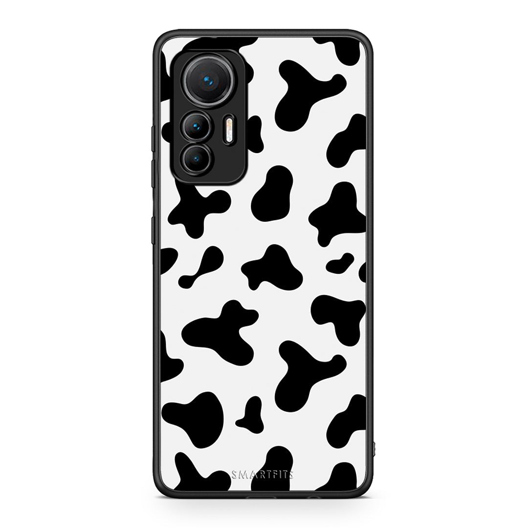 Xiaomi 12 Lite 5G Cow Print θήκη από τη Smartfits με σχέδιο στο πίσω μέρος και μαύρο περίβλημα | Smartphone case with colorful back and black bezels by Smartfits