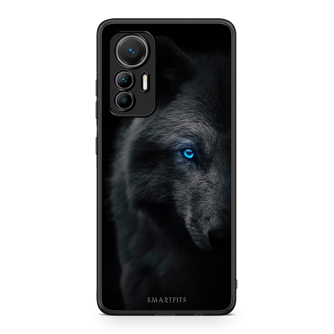 Xiaomi 12 Lite 5G Dark Wolf θήκη από τη Smartfits με σχέδιο στο πίσω μέρος και μαύρο περίβλημα | Smartphone case with colorful back and black bezels by Smartfits