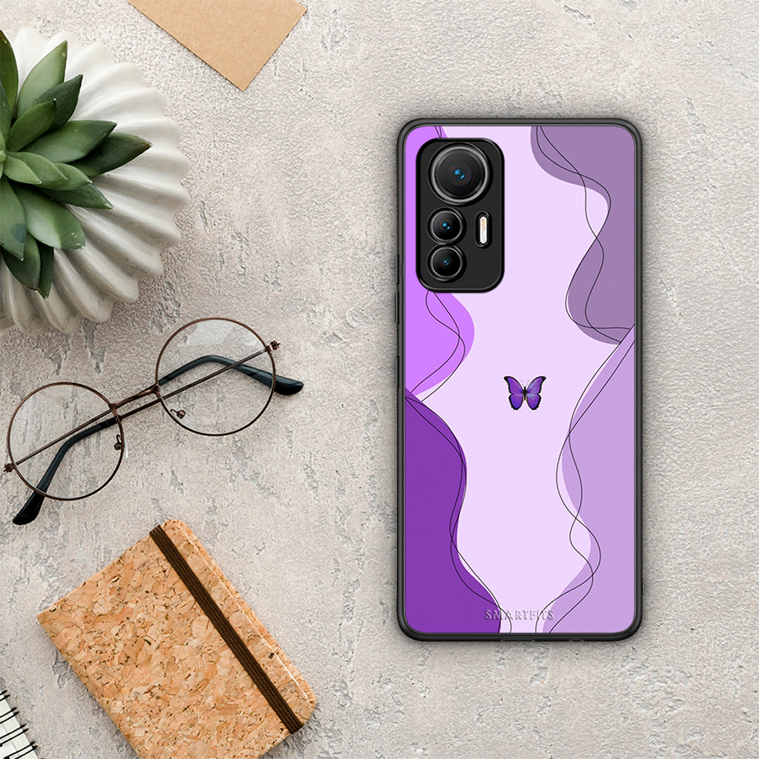 Purple Mariposa - Xiaomi 12 Lite 5G θήκη