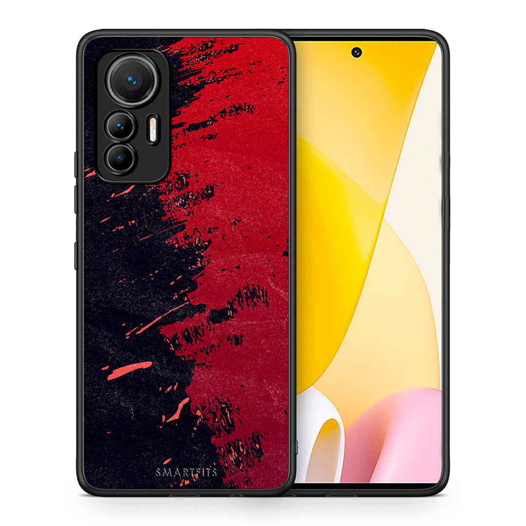 Θήκη Αγίου Βαλεντίνου Xiaomi 12 Lite 5G Red Paint από τη Smartfits με σχέδιο στο πίσω μέρος και μαύρο περίβλημα | Xiaomi 12 Lite 5G Red Paint case with colorful back and black bezels