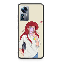 Thumbnail for Xiaomi 12 Pro Walking Mermaid Θήκη από τη Smartfits με σχέδιο στο πίσω μέρος και μαύρο περίβλημα | Smartphone case with colorful back and black bezels by Smartfits
