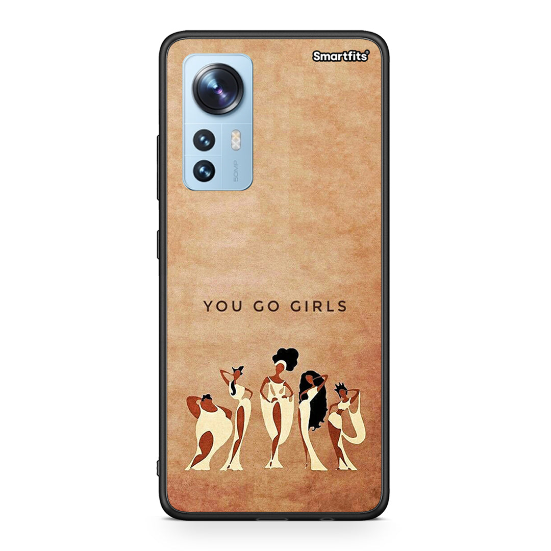 Xiaomi 12/12X 5G You Go Girl θήκη από τη Smartfits με σχέδιο στο πίσω μέρος και μαύρο περίβλημα | Smartphone case with colorful back and black bezels by Smartfits
