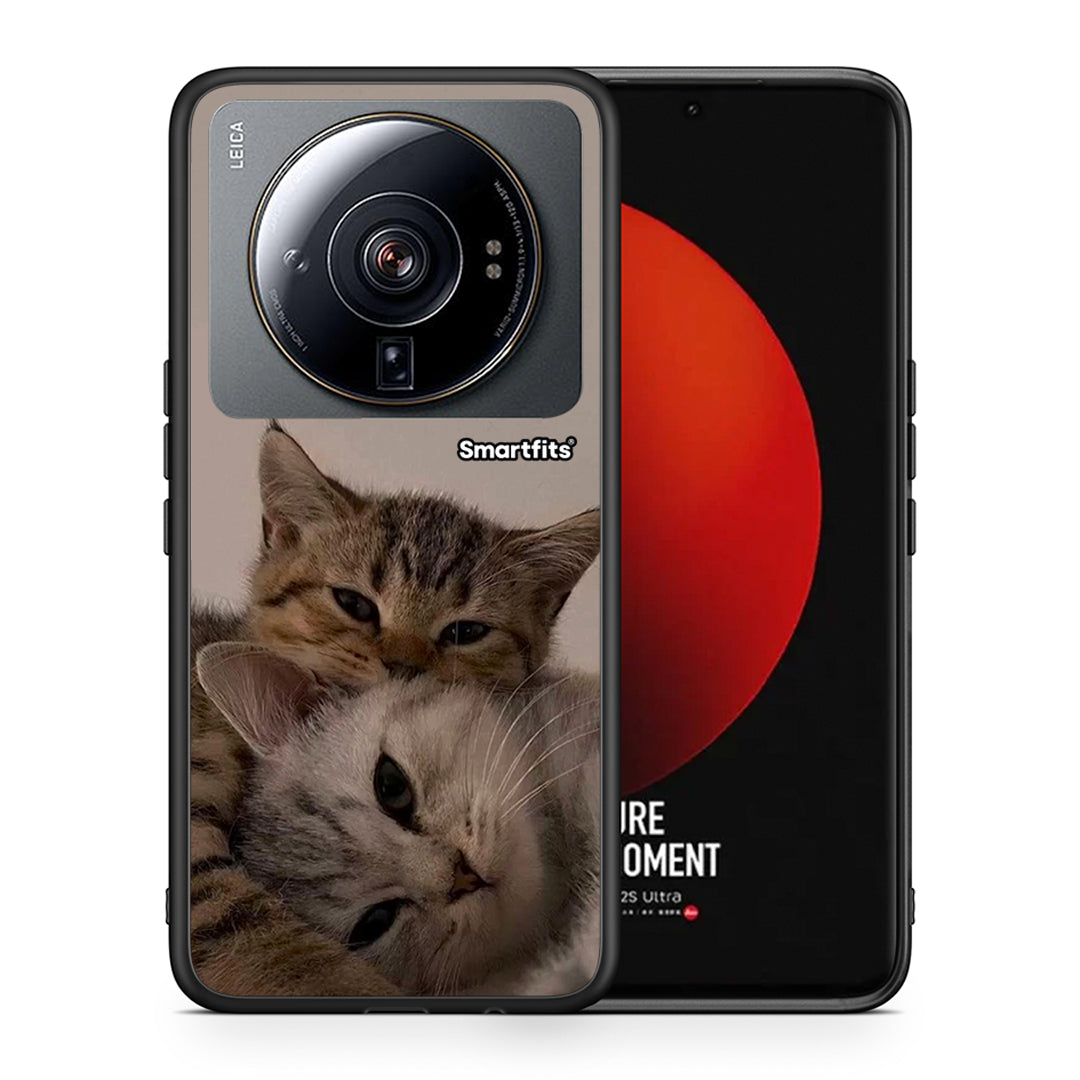 Θήκη Xiaomi 12S Ultra Cats In Love από τη Smartfits με σχέδιο στο πίσω μέρος και μαύρο περίβλημα | Xiaomi 12S Ultra Cats In Love case with colorful back and black bezels