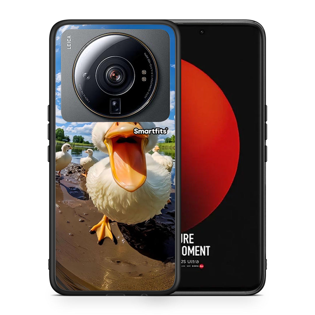 Θήκη Xiaomi 12S Ultra Duck Face από τη Smartfits με σχέδιο στο πίσω μέρος και μαύρο περίβλημα | Xiaomi 12S Ultra Duck Face case with colorful back and black bezels